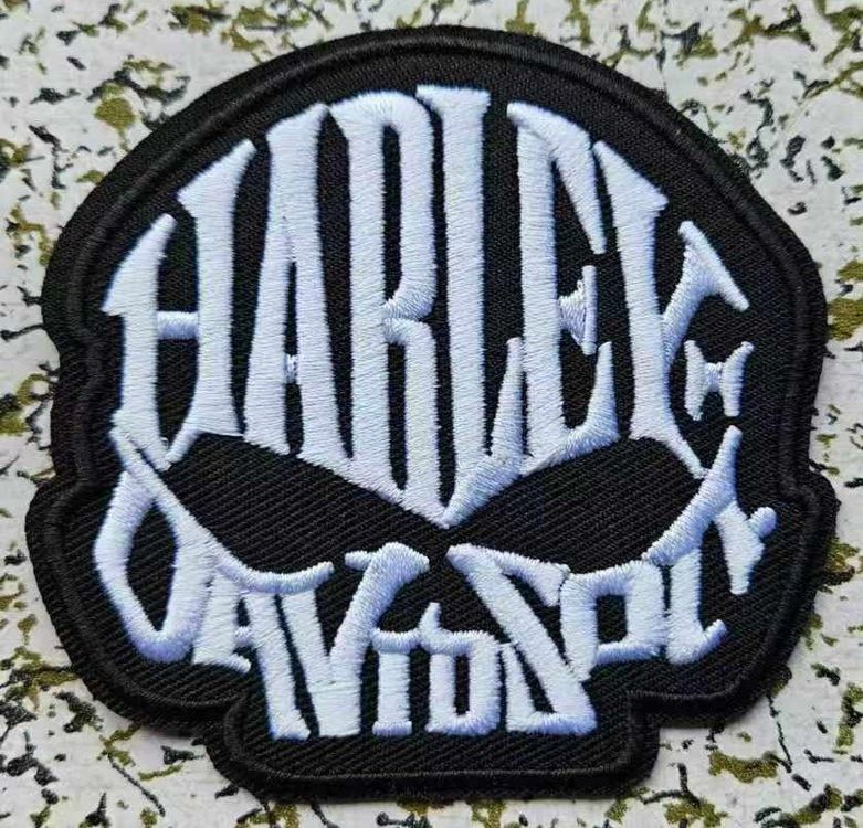 Patch brodé Harley Davidson Skull tête de mort J157 1