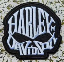 Patch brodé Harley Davidson Skull tête de mort J157