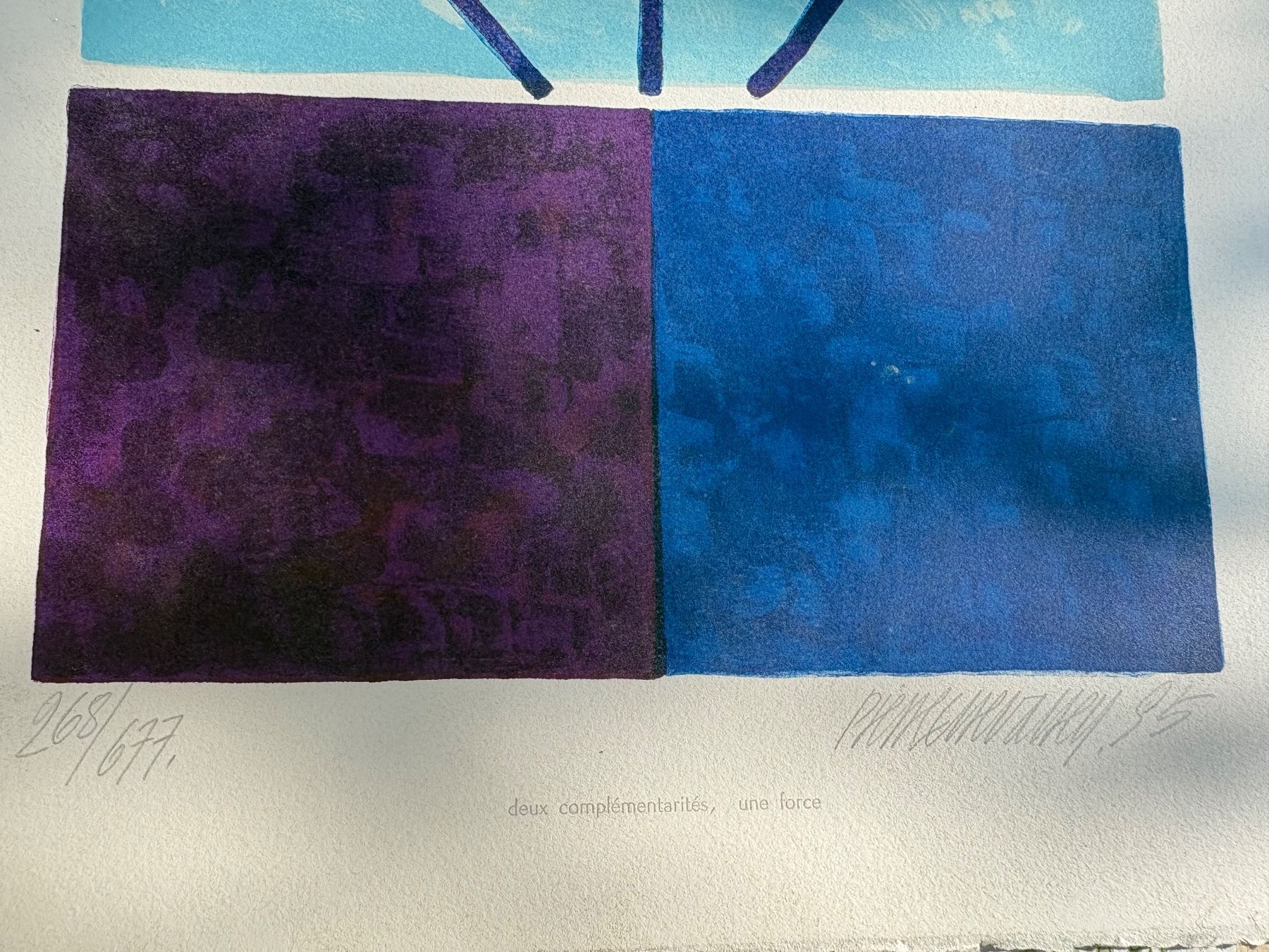 Grafiken & Lithographien: Lithographie 268/677 par Pierre..... Sobre et moderne – Gebraucht aus Cuarnens von Fraisecassis 2