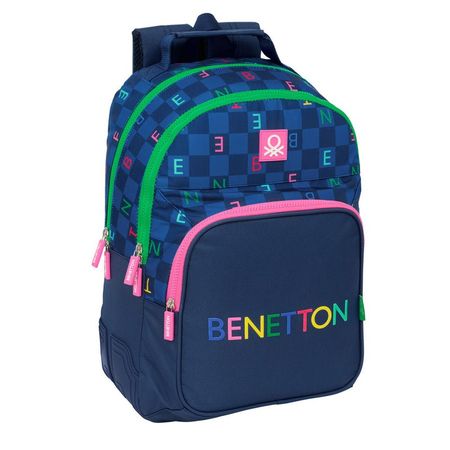 Schulrucksack Benetton Damero Marineblau