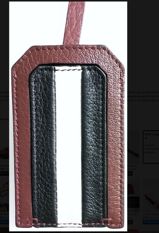 2er-Set Kofferanhänger Aus PU-Leder – Wasserdicht, Mit Adressfenster, Personalisierbar