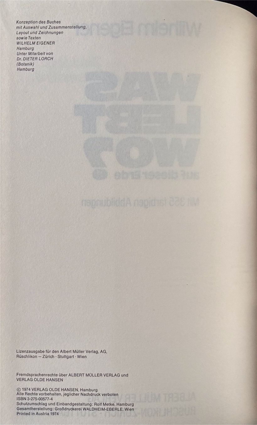 Libri: Was lebt wo auf dieser Erde – Nuovo (secondo la descrizione) da Sarnen venduto da Livres 4