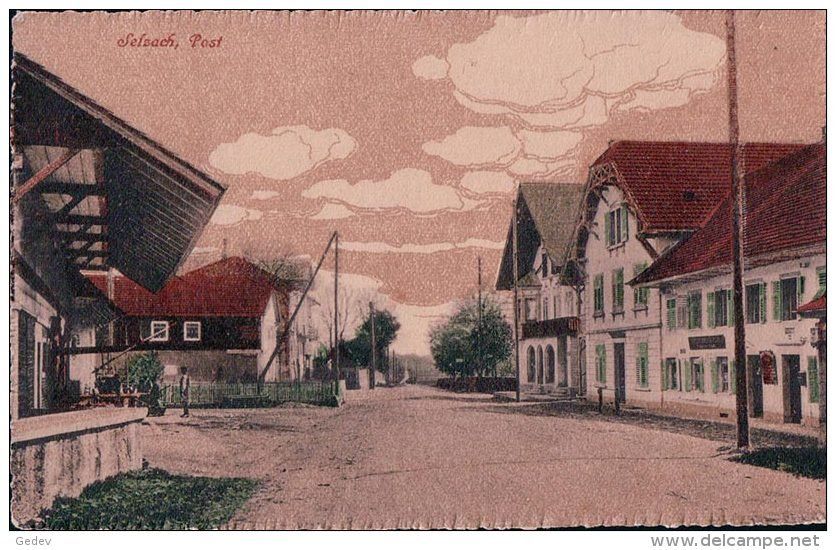 Cartoline postali: Selzach SO Strasse mit Post Nr.10807a , 1923 – Usato da Solothurn venduto da Bepposol
