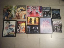 Diverse Anime Manga Bilder, K-Pop & J-Rock Bands Konvolut