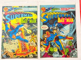 2x Superman/Batman Comic-Hefte, Nr. 1 + 13, aus 1980, rar!!!