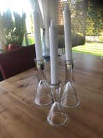 Kerzenständer Set, Glas, 3-teilig, für stimmungsvolle Abende