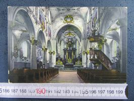MARIASTEIN KLOSTKIRCHE INNEN AK SO 1926 HINTEN KLEBERRESTE