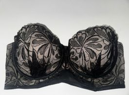 Black Lace Strapless Bra Size 85C 🩷🖤