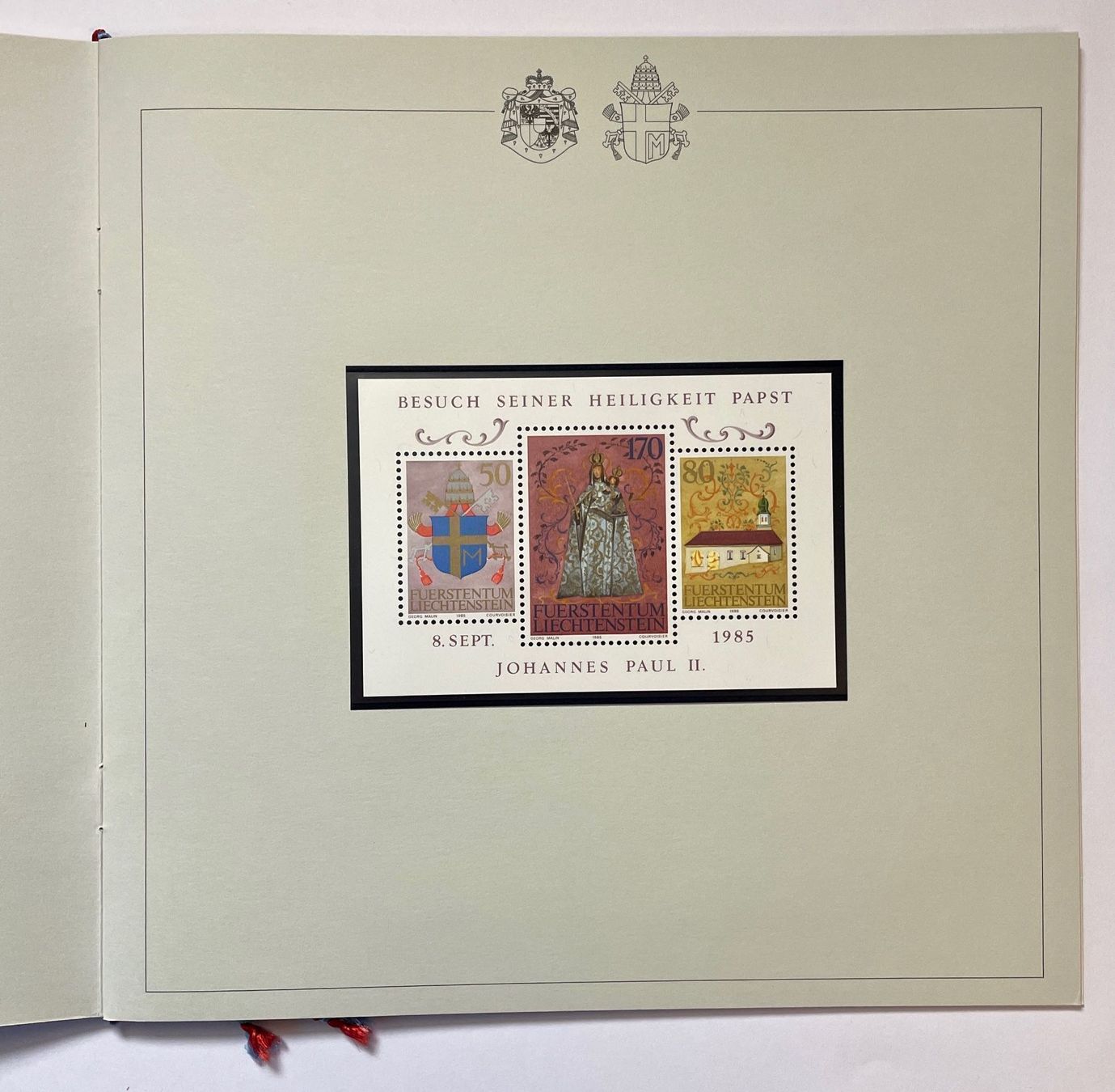 Alle Briefmarken: Papstbesuch 1985 Briefmarken-Booklet – Gebraucht aus Ruggell von expoli 2