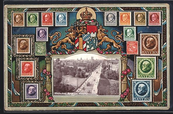 Cartes postales: München, Blick vom Maximilaneum, Briefm – D'occasion à Berlin par bartko-reher