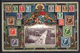 München, Blick vom Maximilaneum, Briefm