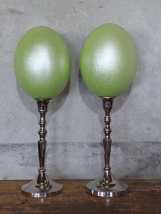 Supporto Per Uova Di Struzzo - Piedistallo A 3 Piedini | Portauova Decorativo | Per Artigianato E Collezioni - Foto 5