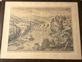 Original Merian Rheinfall Kupferstich -17.Jh.