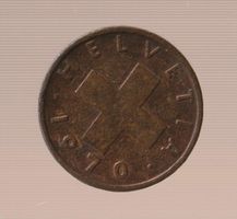 MONETA SVIZZERA 2 centesimi 1970 usata - circolata Rame