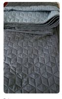 Steppdecke Tagesdecke 220x240cm neuwertig hell-dunkelblau