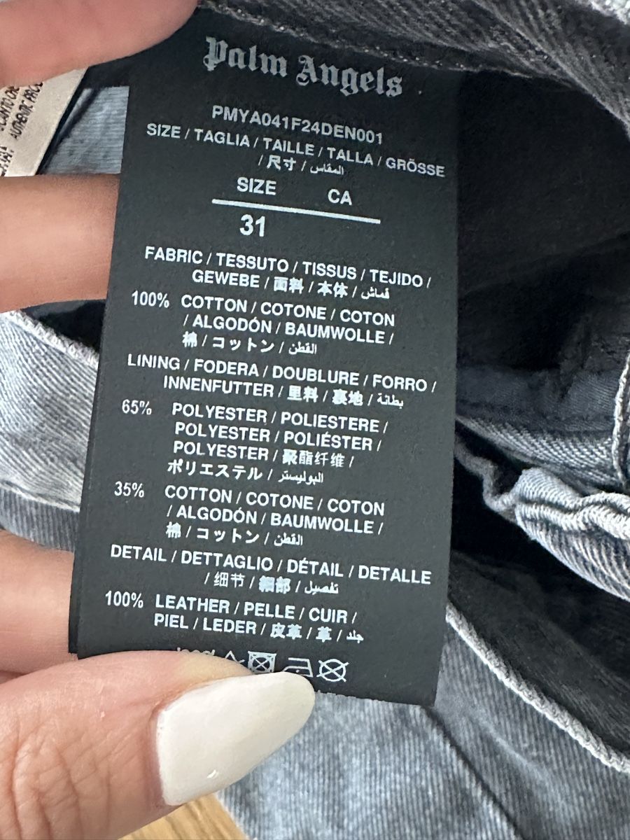 Palm Angels Jeans: Palm Angels Jeans - Grey Denim - size 31 – Nuovo (secondo la descrizione) da Richterswil venduto da Ramar05 5
