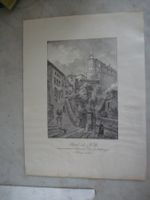 Lithographie Fribourg Titel:"Hotel-de-Ville anciennement....