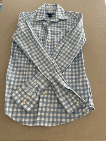 🩵 GANT Bluse | Hellblau kariert | Gr. 36