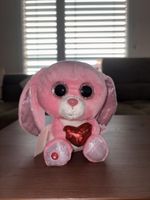 Plüschtier Hase pink Herz neu mit Etikett 15cm