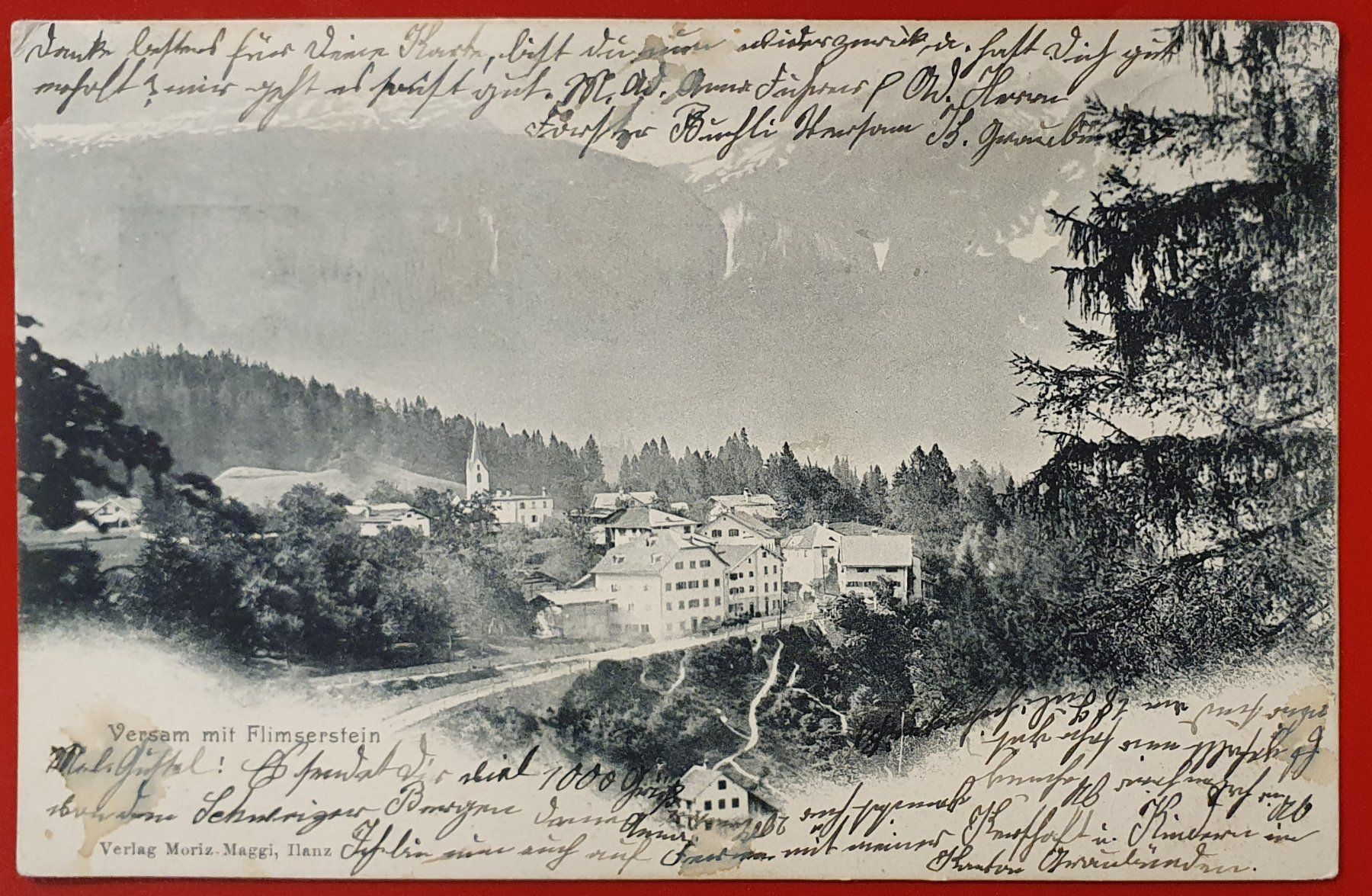 Cartoline postali: Versam 1904 - mit Flimserstein – Usato da Kreuzlingen venduto da Rschweiz1
