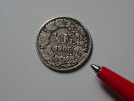 50 Rappen 1906 mit Auffüllung (4 Uhr)