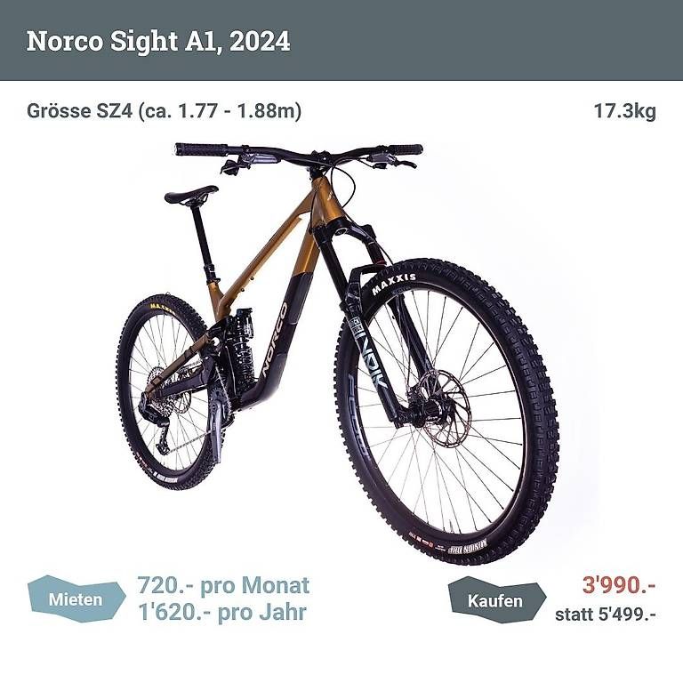 Biciclette: Norco Sight A1 (2024), Grösse SZ4 – Usato da Zürich venduto da Testo 1