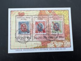 Island 1993 Block Tag der Briefmarke  Erstag  (A1034)