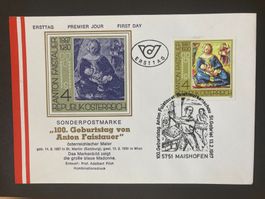 Österreich 1987 illustr. FDC 100.Geb.Tag Anton Faistauer