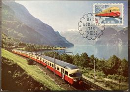 1962, Maximumkarte 'TEE Zug', ET gestempelt