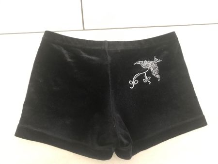 Shorts schwarzer samtlook Gr.152-164