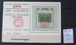 BLOCK 10  W18 ! KARTE ET - GESTEMPELT ! SBK 110.-- !