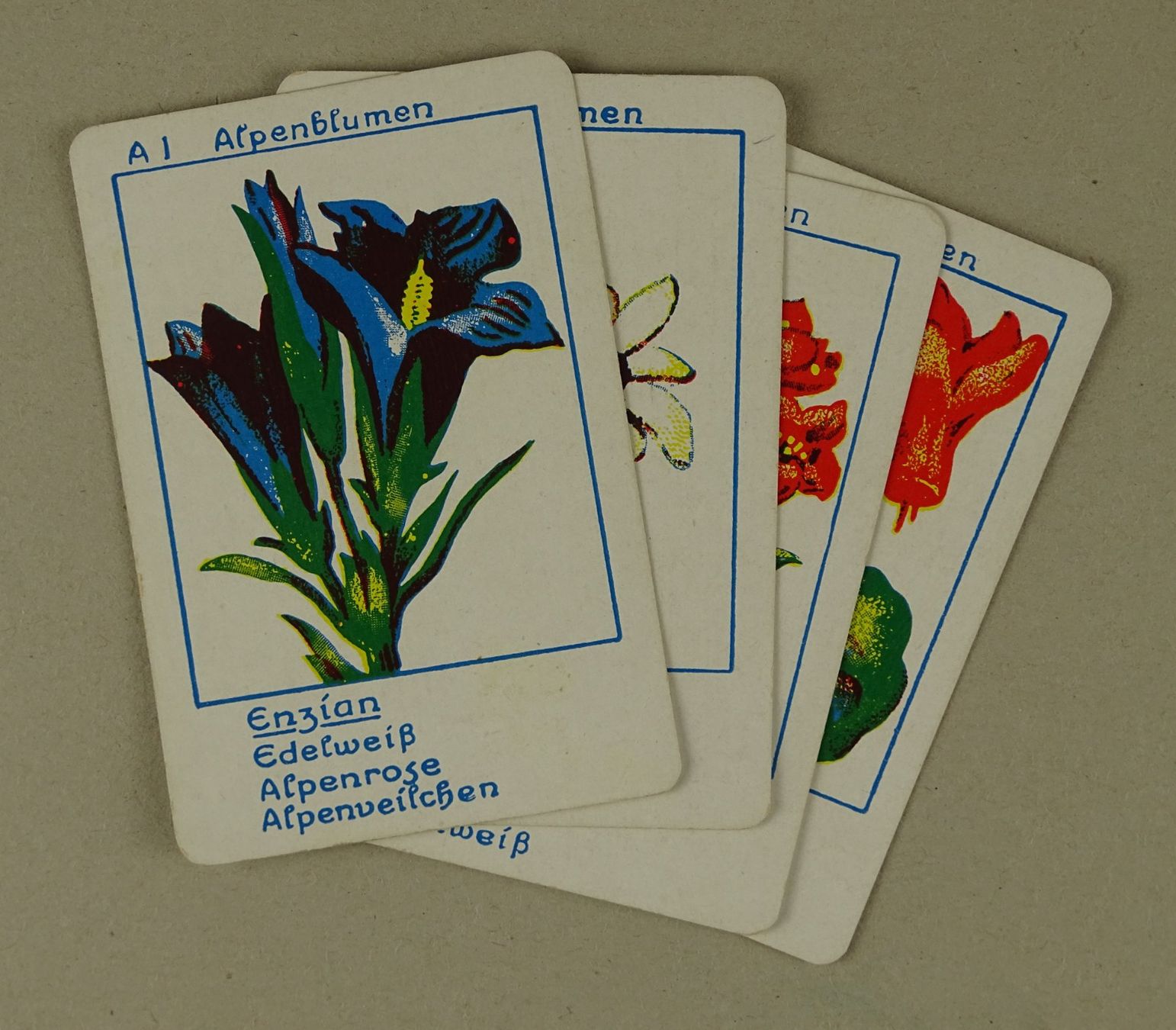Giochi: ANTIKES BLUMEN-QUARTETT, KOMPLETT – Usato da Grüningen venduto da Kartensammler 1