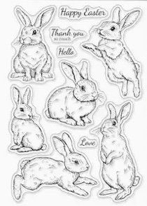 Timbri: Silikonstempel Ostern Hasen – Nuovo e nell'imballaggio originale da Kaltbrunn venduto da schere-stein-papier