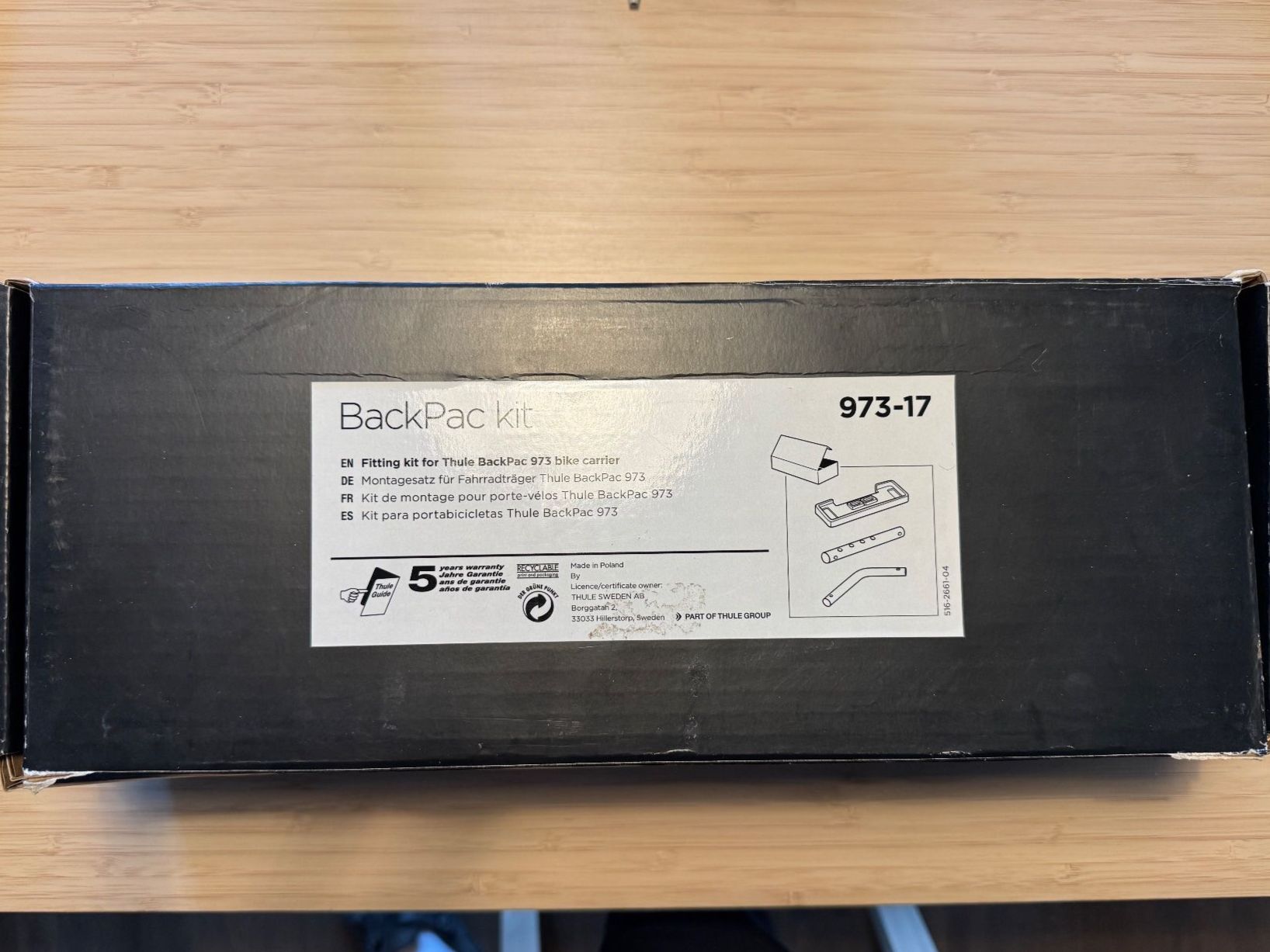 Thule Tutti pezzi di ricambio auto: Thule BackPac 973-17 Montagesatz – Usato da Steffisburg venduto da adinha