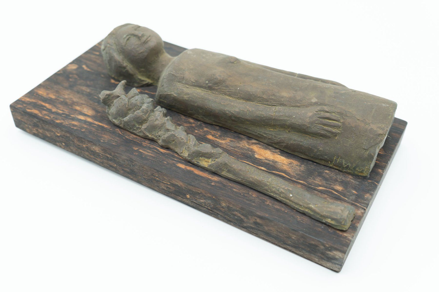 Sculture & Statue: Bronzerelief auf Holz - monogrammiert - Ref. 07/55 – Usato da Au ZH venduto da BrockiAu 1