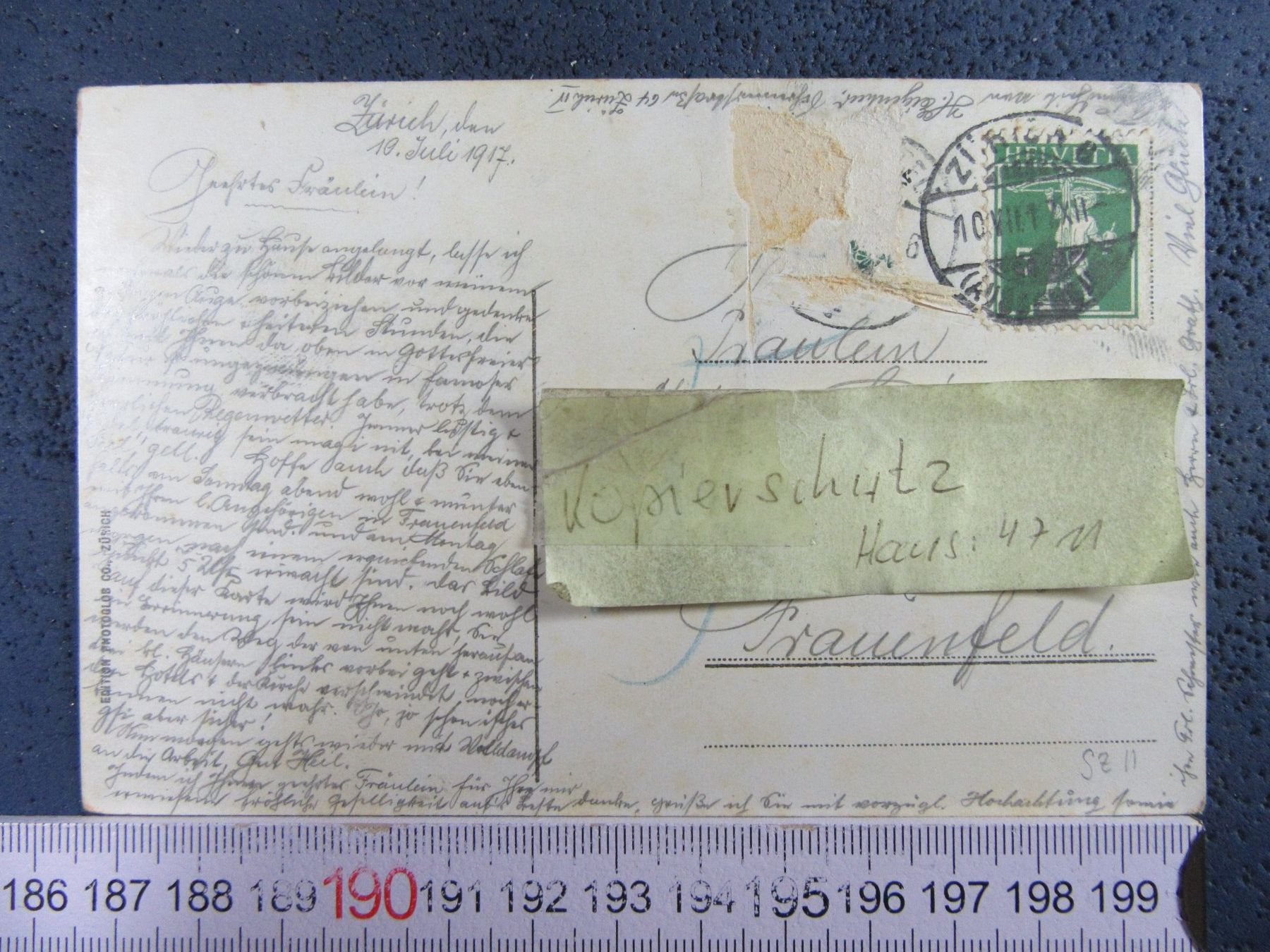 Cartoline postali: RIGI - KLÖSTERLI 1917 SZ AK – Usato da Ettingen venduto da Hausi4711 1