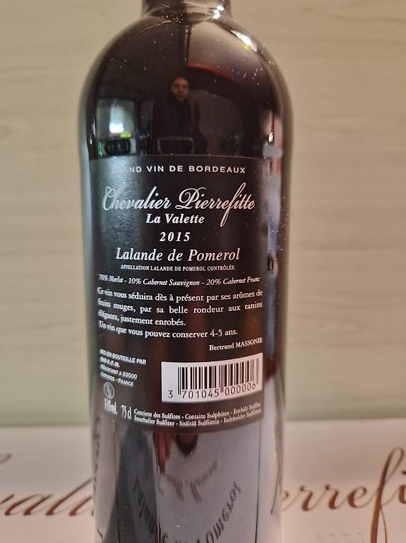 Vino: 6 bouteille Chevalier Pierrefitte la valette 2015  pomerol – Usato da Allschwil venduto da VIN-TERROIRSDEFRANCE 1