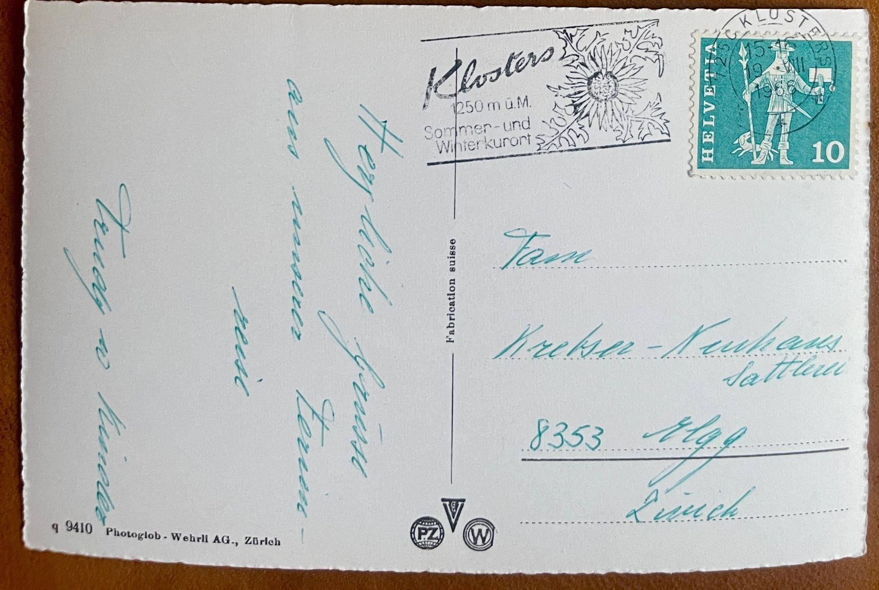 Cartoline postali: KLOSTERS - mit Madrisa 1965 – Usato da Lutry venduto da Ediego 1