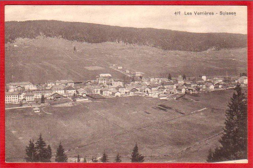 Ansichtskarten: LES VERRIÈRES – Gebraucht aus Grüningen von Kartenlaube