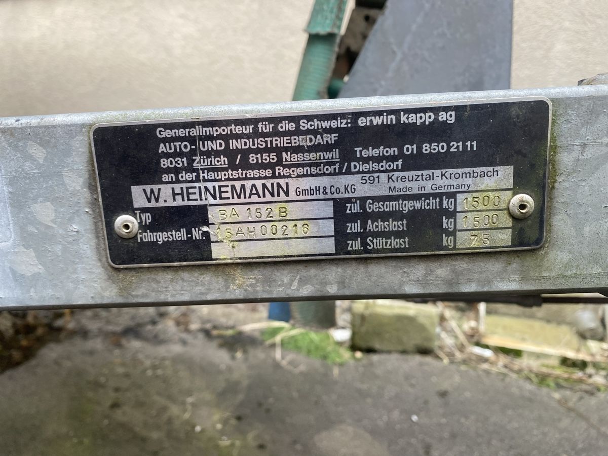 Heinemann Rimorchi: Boot Trailer – Usato da Rümlang venduto da Kumi52 1