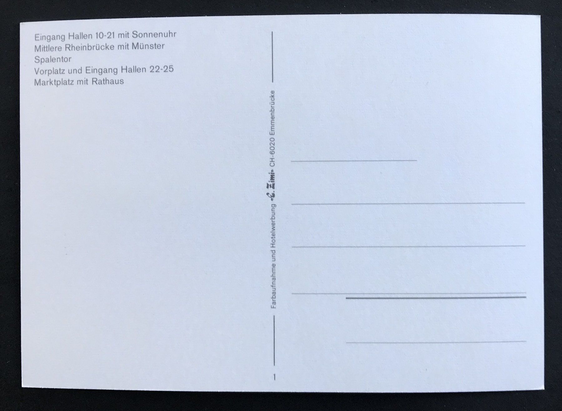 Cartoline postali: ANSICHTSKARTE SCHWEIZER MUSSTERMESSE BASEL – Usato da Ostermundigen venduto da Wyatt-Earp 1