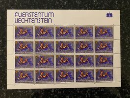 Postfrisch Liechtenstein Kleinbogen Nr. 987 Fußball WM 1990