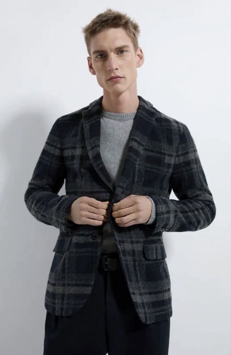 Zara Jacken: Stylish Blend Plaid Blazer – Gebraucht aus Zollikerberg von MK-13 4