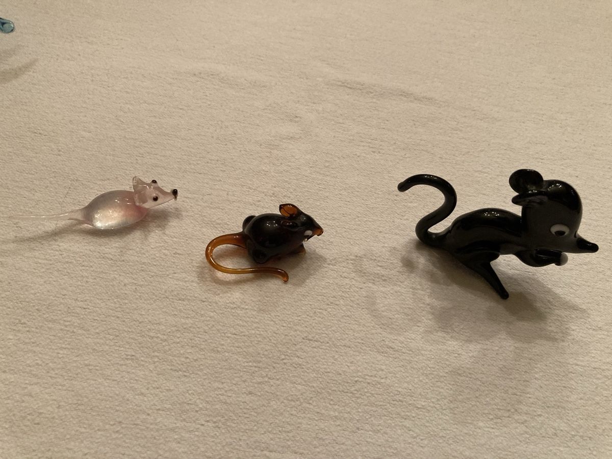 Murano Gläser: Miniature Glas Mäuse Murano 3 Teile – Gebraucht aus Rickenbach Sulz von bea_7ssd