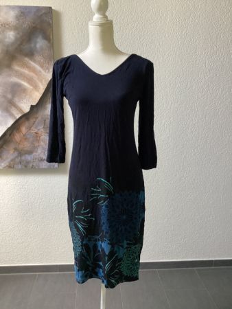 Desigual Kleid dunkelblau gemustert ca Gr.  S guter Zustand