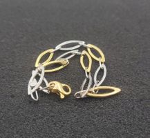 18 Karat 750 Bicolour Gold Armband