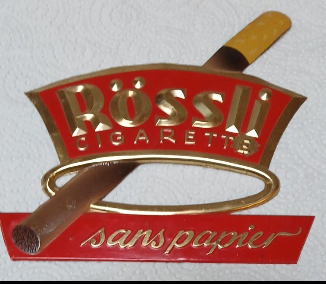Schilder: Plaque publicitaire Rossli Cigarette – Gebraucht aus Corcelles-Payerne von evalyne
