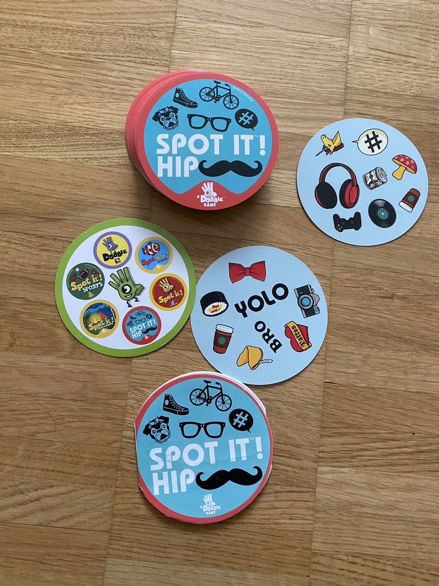 Giochi: 2 Spot It Spiele / On The Road & Hip – Usato da Sargans venduto da sel85 5