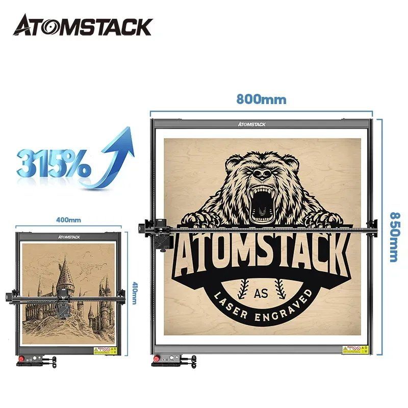 Alle Maschinen: ATOMSTACK E85 Rahmen für Laser Engraver Bis zu 850mm x 800mm – Neu und originalverpackt aus Malans GR von BUYBEST-Schweiz