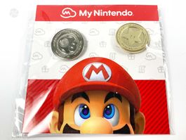 Nintendo Coins Pin My Nintendo Silber Gold OVP